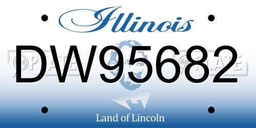 DW95682 Illinois License Plate