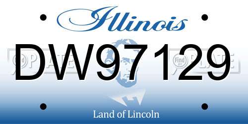 DW97129 Illinois License Plate