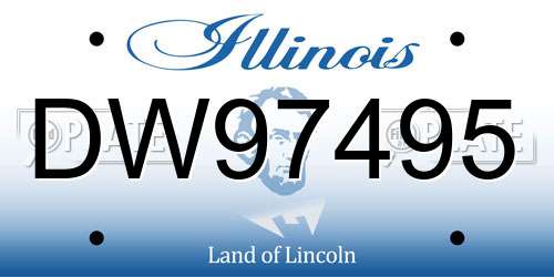 DW97495 Illinois License Plate