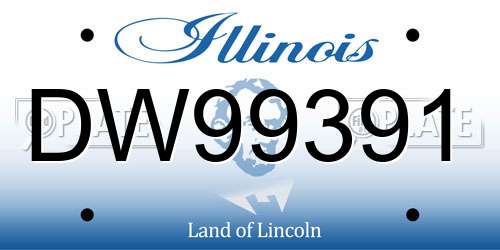DW99391 Illinois License Plate