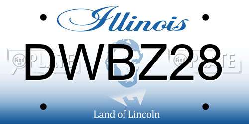 DWBZ28 Illinois License Plate
