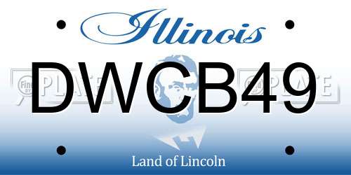 DWCB49 Illinois License Plate