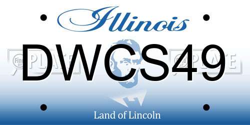 DWCS49 Illinois License Plate