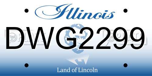 DWG2299 Illinois License Plate