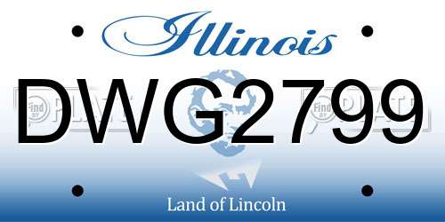 DWG2799 Illinois License Plate