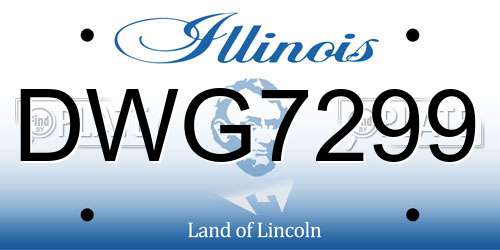DWG7299 Illinois License Plate