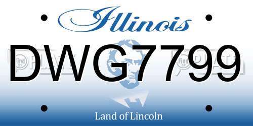 DWG7799 Illinois License Plate