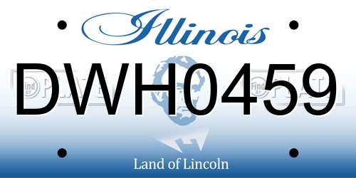 DWH0459 Illinois License Plate