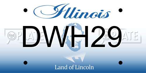 DWH29 Illinois License Plate