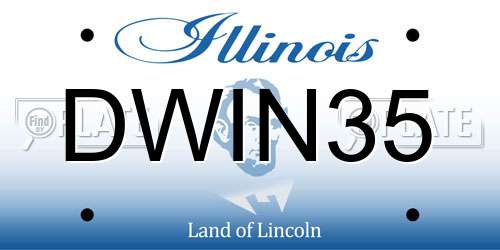 DWIN35 Illinois License Plate