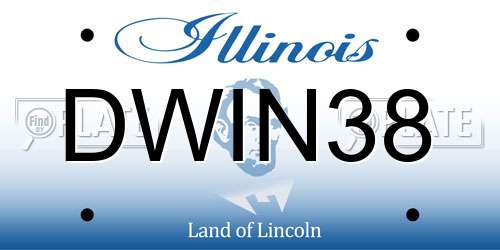 DWIN38 Illinois License Plate