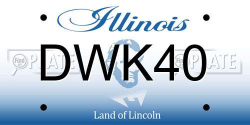 DWK40 Illinois License Plate