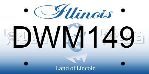 DWM149 Illinois License Plate