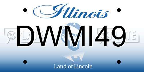 DWMI49 Illinois License Plate