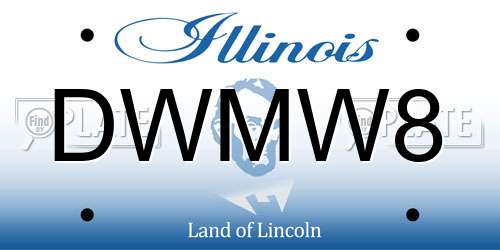 DWMW8 Illinois License Plate