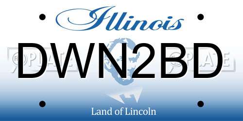 DWN2BD Illinois License Plate