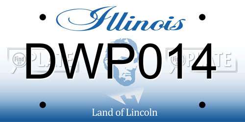 DWP014 Illinois License Plate
