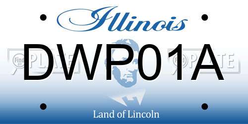 DWP01A Illinois License Plate