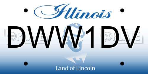 DWW1DV Illinois License Plate