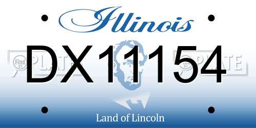 DX11154 Illinois License Plate