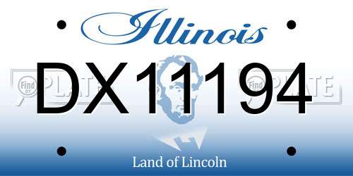 DX11194 Illinois License Plate