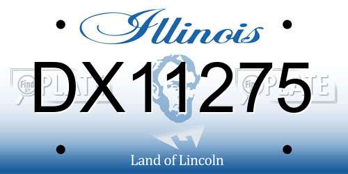 DX11275 Illinois License Plate