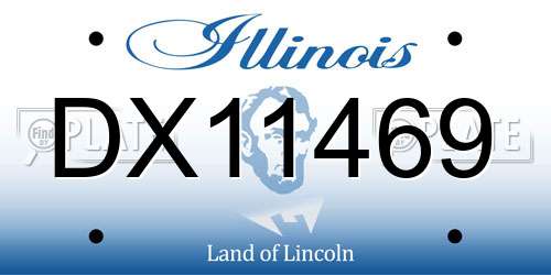 DX11469 Illinois License Plate