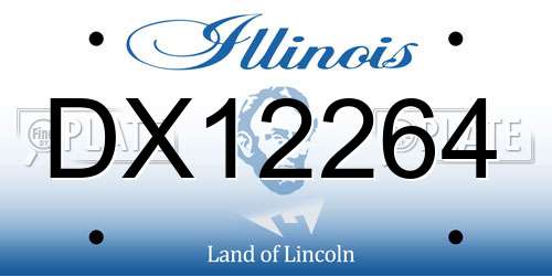DX12264 Illinois License Plate