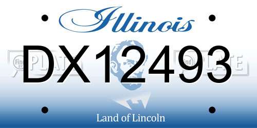 DX12493 Illinois License Plate