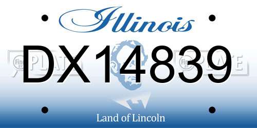 DX14839 Illinois License Plate