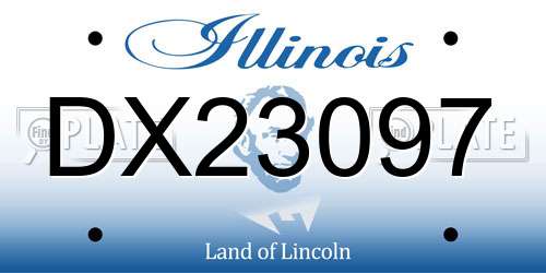 DX23097 Illinois License Plate