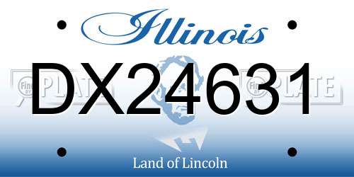 DX24631 Illinois License Plate