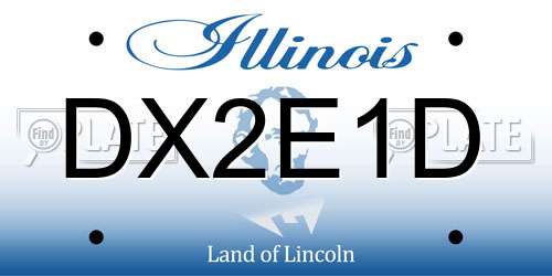 DX2E1D Illinois License Plate