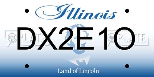 DX2E1O Illinois License Plate