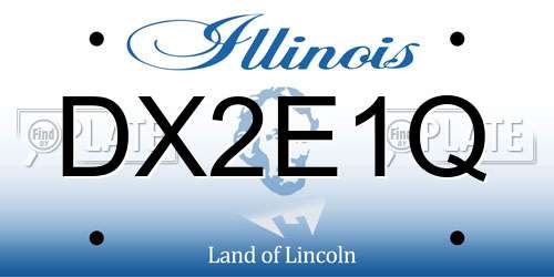 DX2E1Q Illinois License Plate