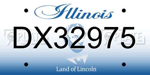 DX32975 Illinois License Plate