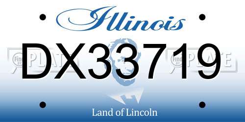 DX33719 Illinois License Plate