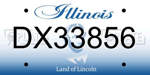 DX33856 Illinois License Plate