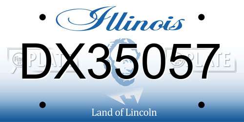 DX35057 Illinois License Plate