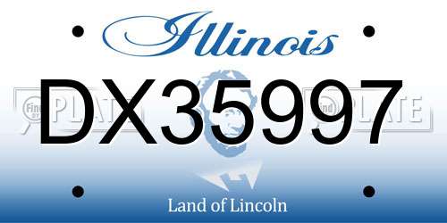 DX35997 Illinois License Plate