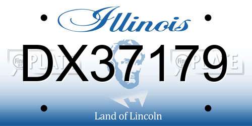 DX37179 Illinois License Plate