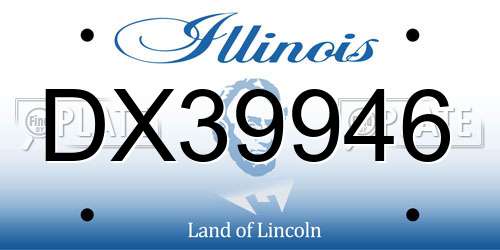 DX39946 Illinois License Plate