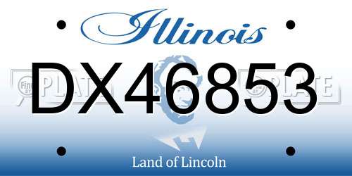 DX46853 Illinois License Plate
