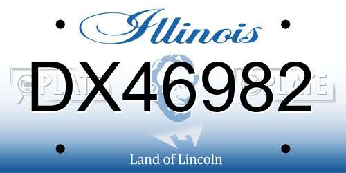 DX46982 Illinois License Plate