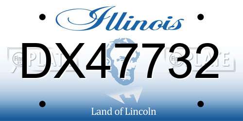 DX47732 Illinois License Plate