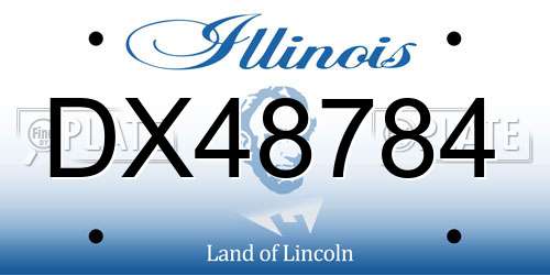 DX48784 Illinois License Plate