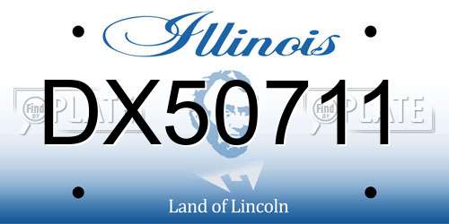 DX50711 Illinois License Plate