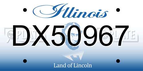 DX50967 Illinois License Plate