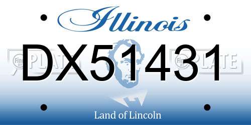 DX51431 Illinois License Plate