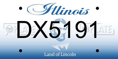 DX5191 Illinois License Plate